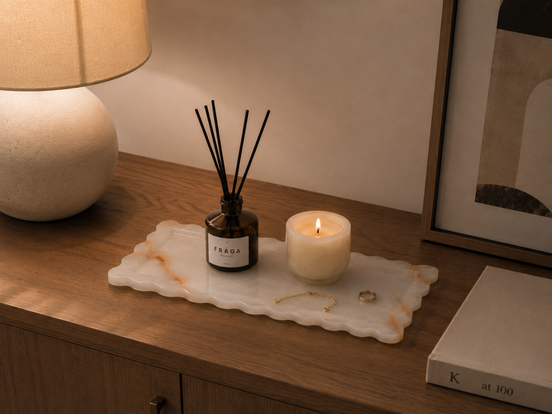 Blush Tide Marble Tray