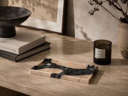 Blush Noir Marble Tray